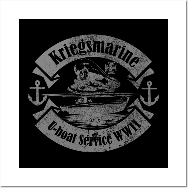 WW2 Kriegsmarine U-boat Service (distressed) Wall Art by TCP